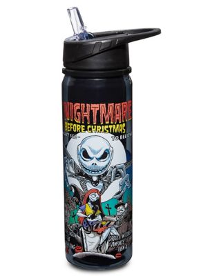 Jack Skellington and Sally Water Bottle with Straw 24 oz. - The Nightmare  Before Christmas - Spencer's