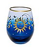Glitter Sun and Moon Stemless Wine Glass - 20 oz.