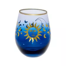 Glitter Sun and Moon Stemless Wine Glass - 20 oz. at Spencer's