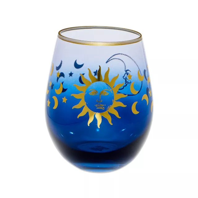 Glitter Sun and Moon Stemless Wine Glass - 20 oz. at Spencer's