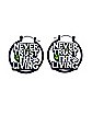 Never Trust The Living Beetlejuice Dangle Earrings - 22 Gauge