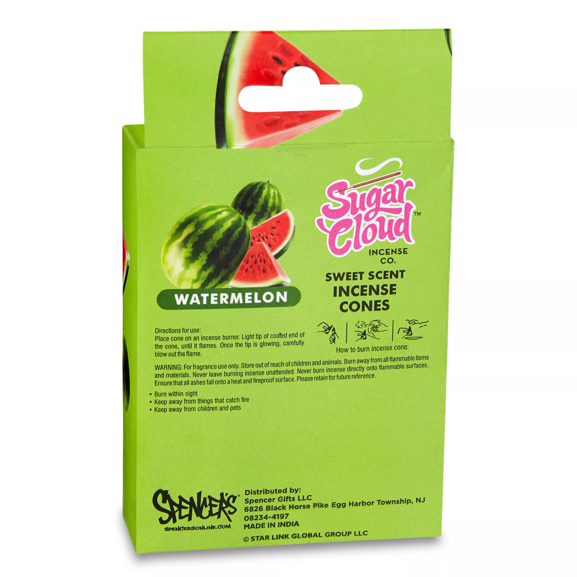 Sugar Cloud Watermelon Incense Cones - 50 Pack