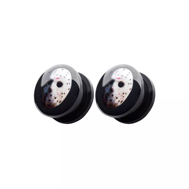 Jason Voorhees Mask Screw Fit Plugs - Friday the 13th