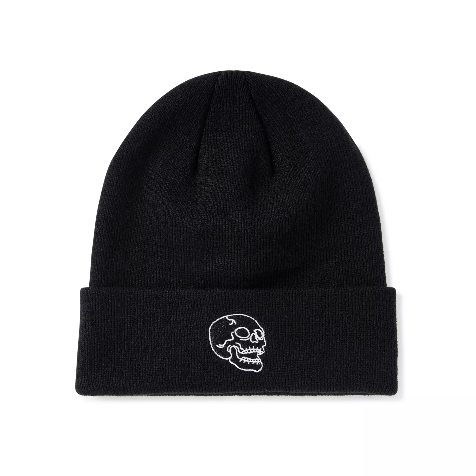 Skull Icon Cuff Beanie Hat at Spencer's