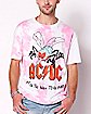 Tie Dye Fly ACDC T Shirt