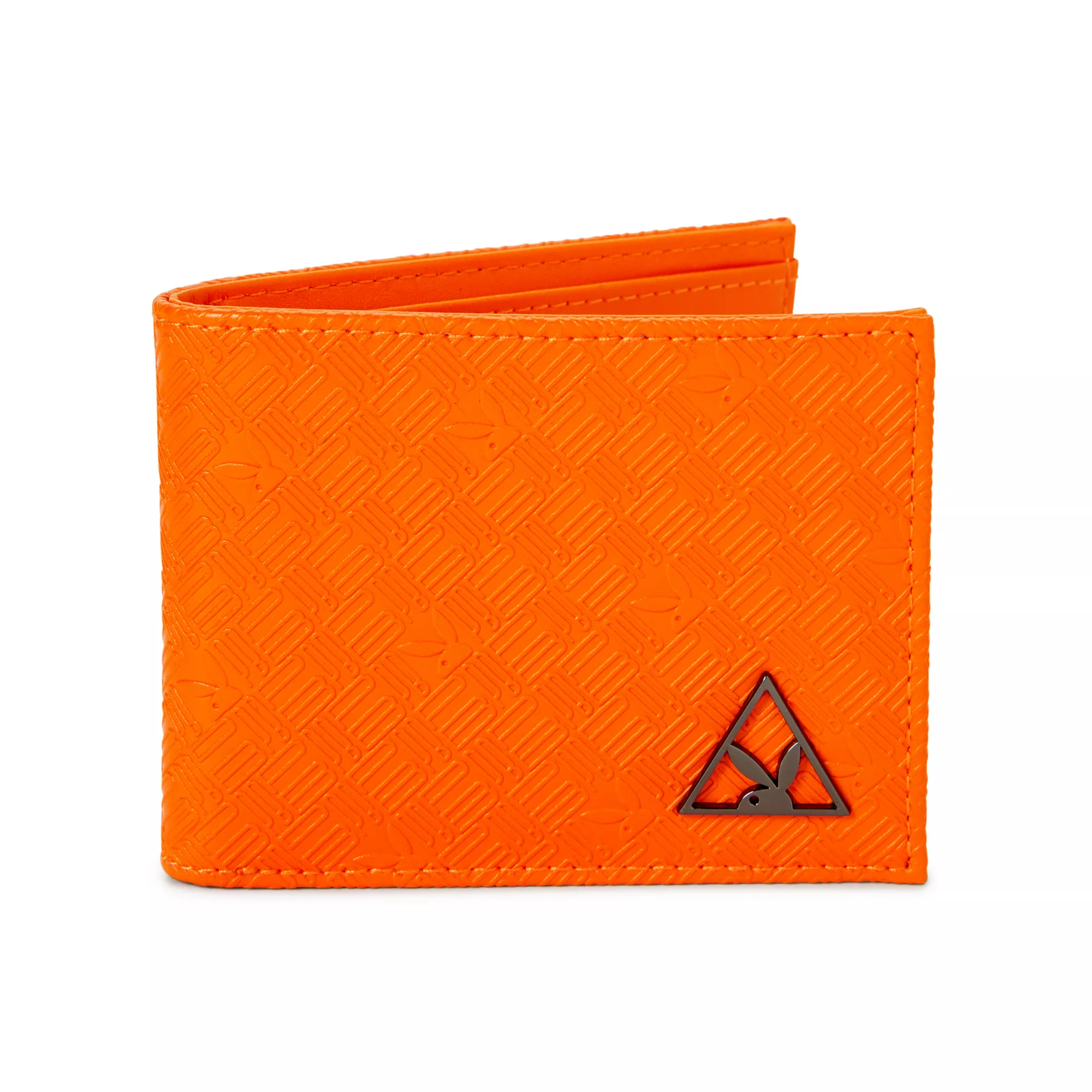 Orange Playboy Logo Bifold Wallet at Spencer's