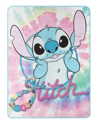 Stitch Floral Fleece Blanket - Lilo & Stitch