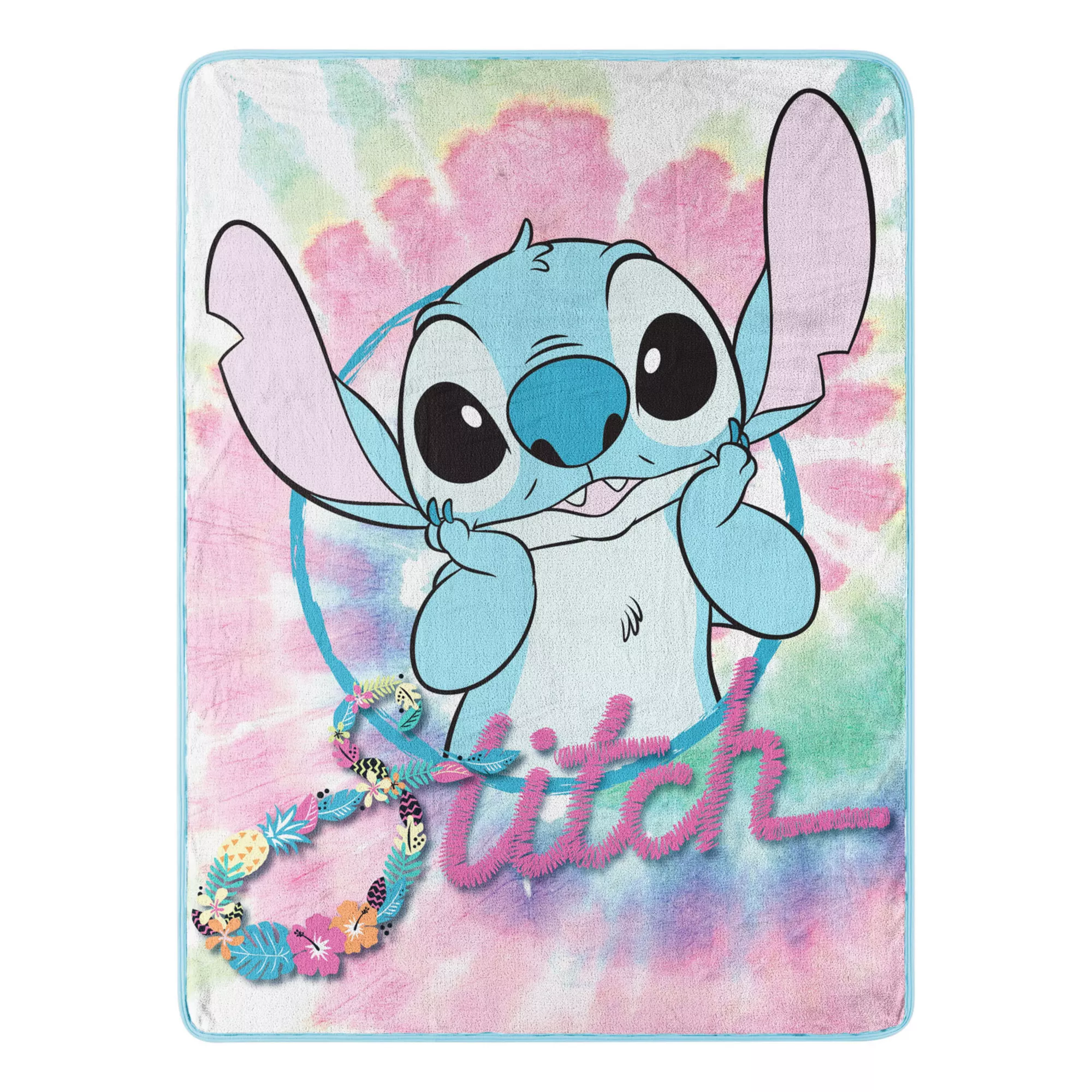 Stitch Floral Fleece Blanket - Lilo & Stitch