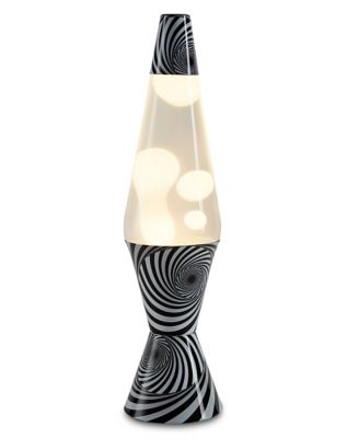 Black and white swirl lava lamp