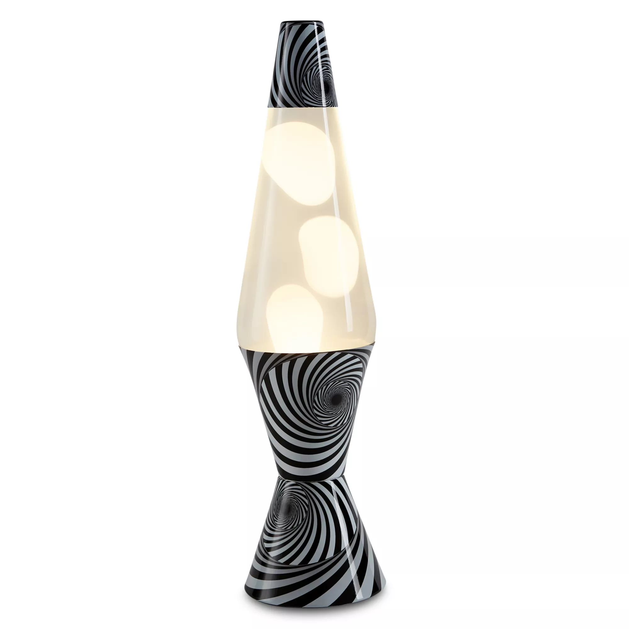17 Inch Black and White Swirl Lava Lamp at Spencer's