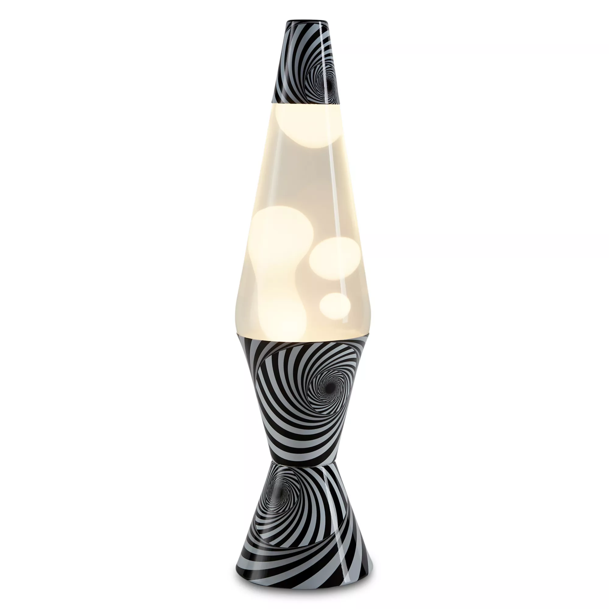 17 Inch Black and White Swirl Lava Lamp at Spencer's