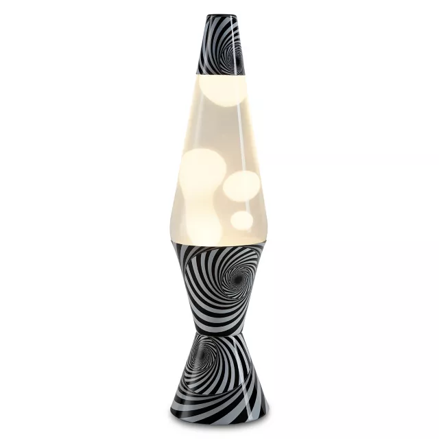17 Inch Black and White Swirl Lava Lamp at Spencer's