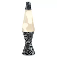 17 Inch Black and White Swirl Lava Lamp at Spencer's