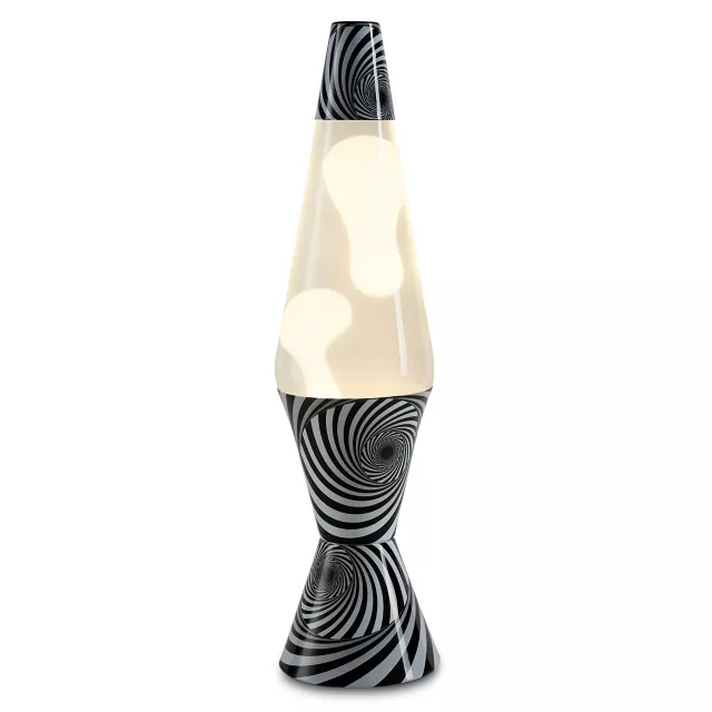 17 Inch Black and White Swirl Lava Lamp at Spencer's