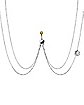 Yin Yang and Smiley Face Chain Belly Ring - 14 Gauge