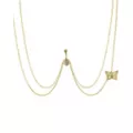 CZ Butterfly Chain Belly Ring - 14 Gauge at Spencer's