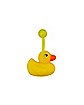 Yellow Rubber Duck Belly Ring - 14 Gauge