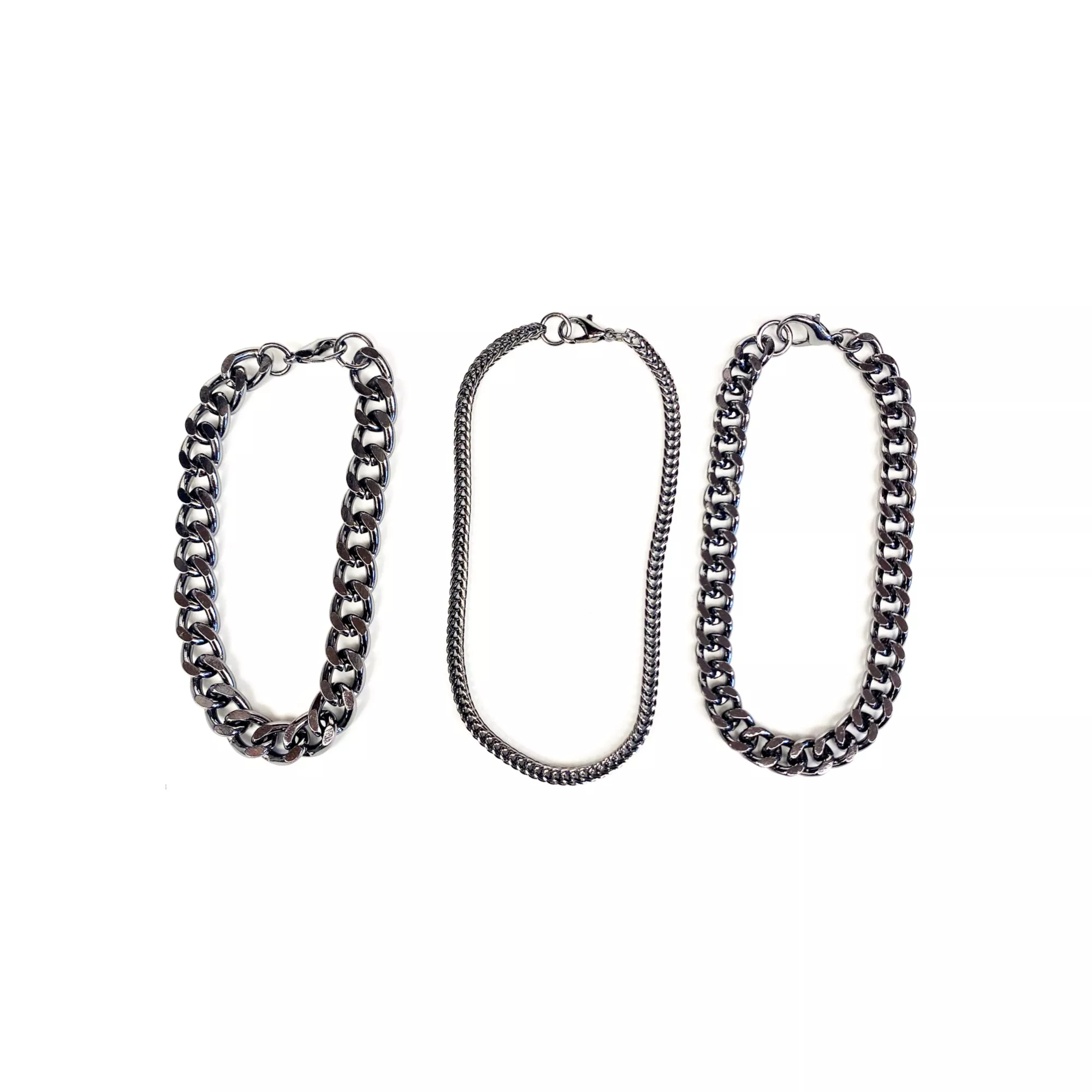 Multi-Pack Curb Chain Bracelets - 3 Pack at Spencer's