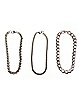 Multi-Pack Silvertone Chain Bracelets 3 Pack