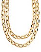 Goldtown Thick Double Row Link Chain Necklace