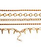 Multi-Pack Goldtone Rope Spike Chain Necklaces - 5 Pack