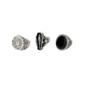 Multi-Pack Coffin Signet and Gem Rings - 3 Pack at Spencer's