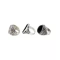 Multi-Pack Coffin Signet and Gem Rings - 3 Pack at Spencer's