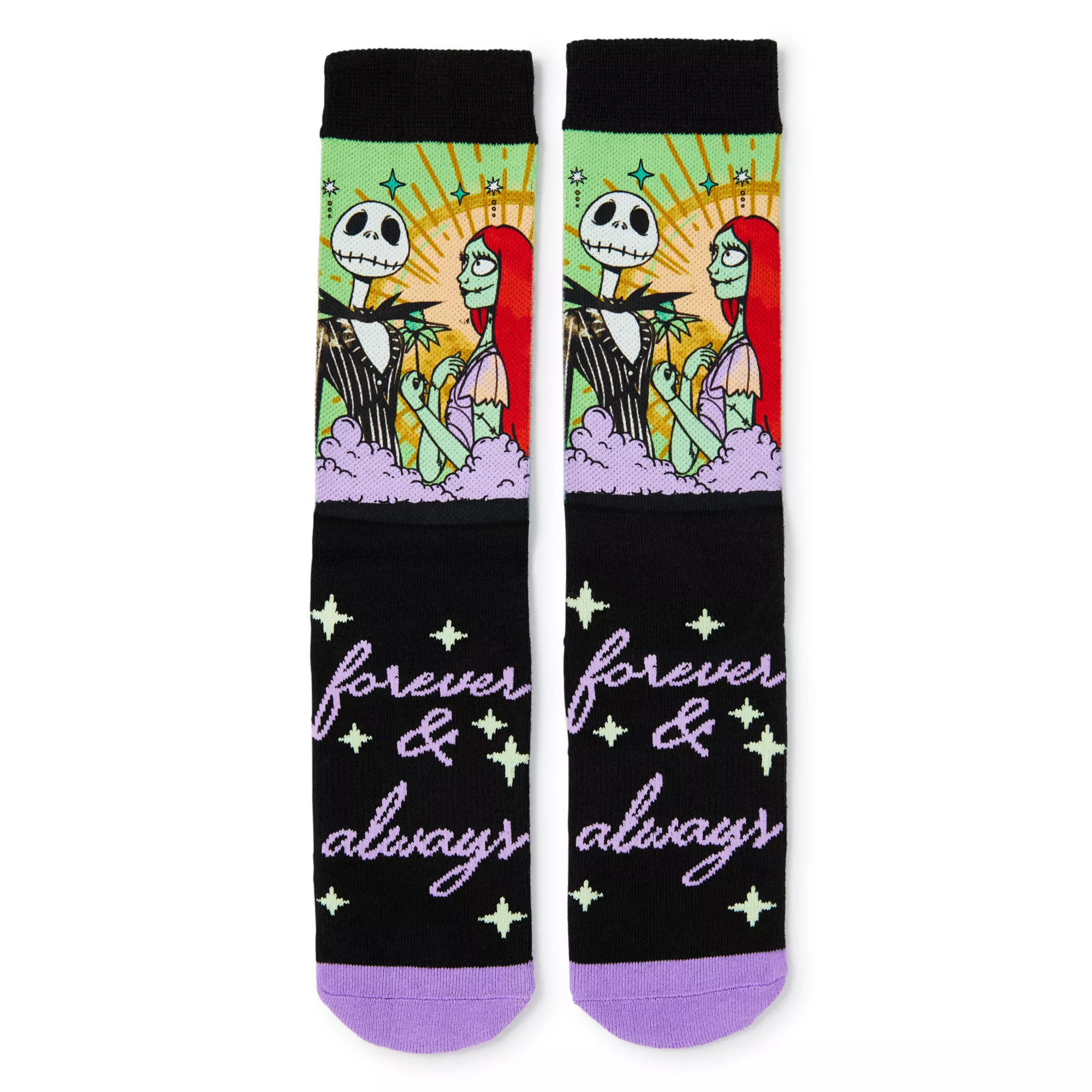 Jack and Sally Forever Crew Socks - The Nightmare Before Christmas at Spencer's