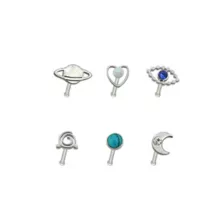 Multi-Pack Blue CZ Opal-Effect Galaxy Nose Pins 6 Pack at Spencer's