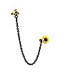 Multi-Pack Bee and Sunflower Chain Cartilage Earring 2 Pack - 18 Gauge