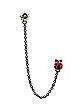 Multi-Pack Ladybug and Flower Chain Cartilage Earring 2 Pack - 18 Gauge