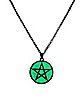 Glow in the Dark Pentagram Pendant Necklace