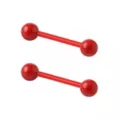 Red Bioflex Nipple Barbells - 14 Gauge at Spencer's