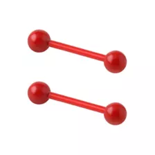 Red Bioflex Nipple Barbells - 14 Gauge at Spencer's