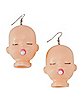 Baby Doll Head Dangle Earrings