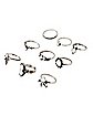 Multi-Pack Antique Style Stone Rings - 9 Pack