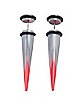 Red and Gray Fade Fake Tapers - 16 Gauge