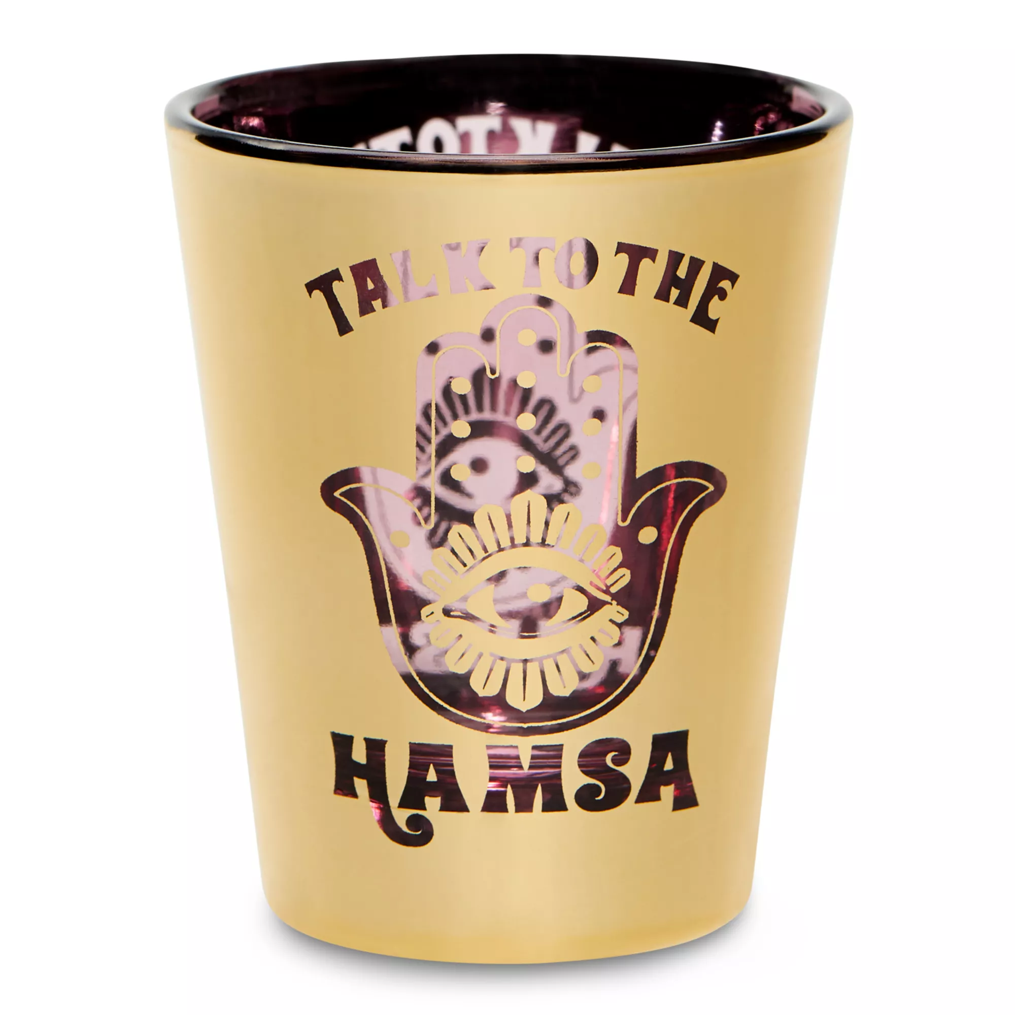 Talk to the Hamsa Shot Glass - 2 oz. at Spencer's