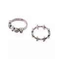 Multi-Pack Skull Stone and Rose Rings - 5 Pack at Spencer's