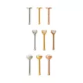Multi-Pack CZ Rosegold Silver and Gold Nose Pins 9 Pack - 20 Gauge at Spencer's