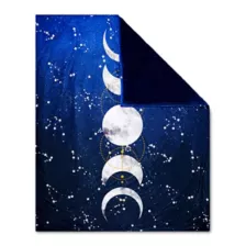 Celestial Moon Phase Fleece Blanket at Spencer's