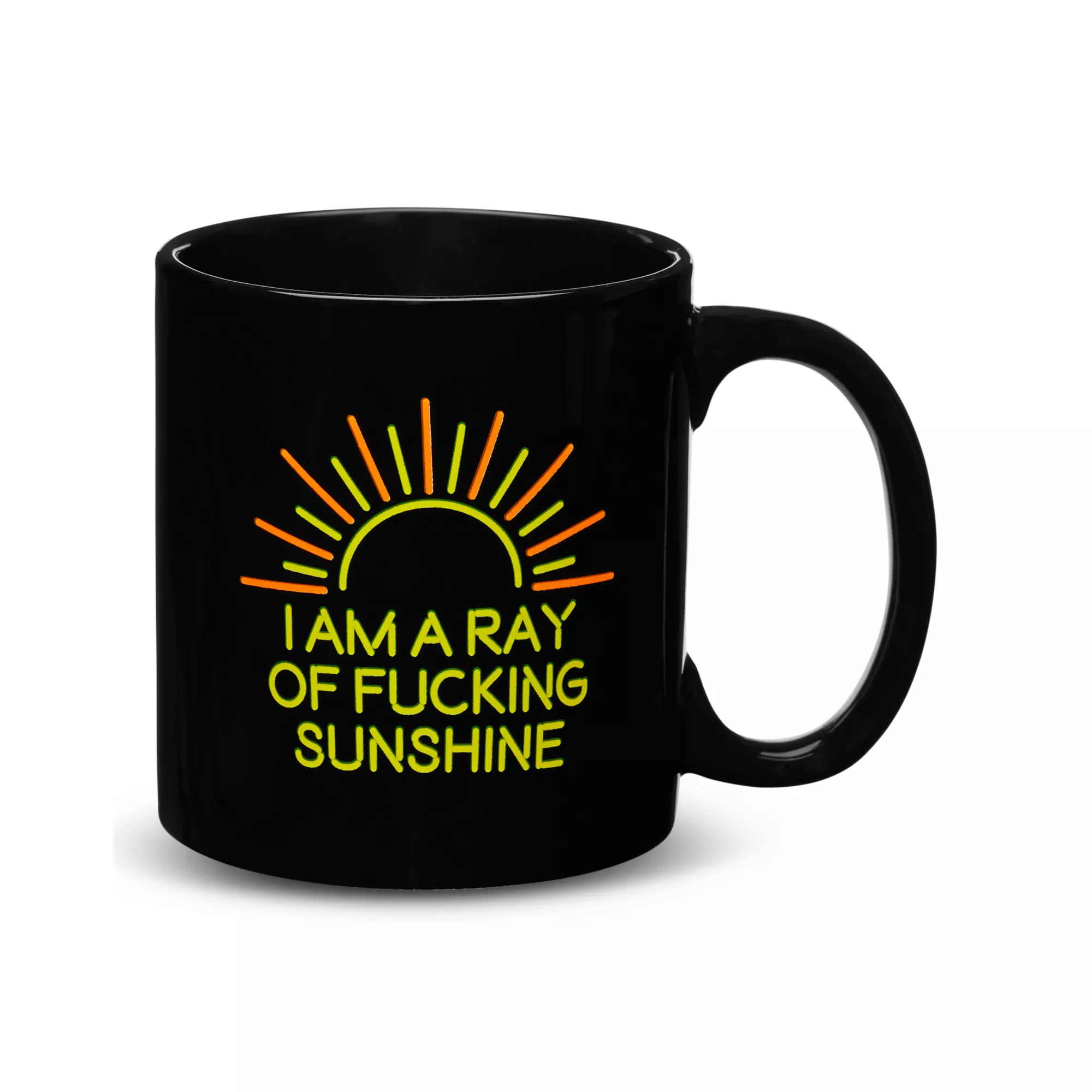 Ray of Fucking Sunshine Black Light Coffee Mug - 20 oz. at Spencer's
