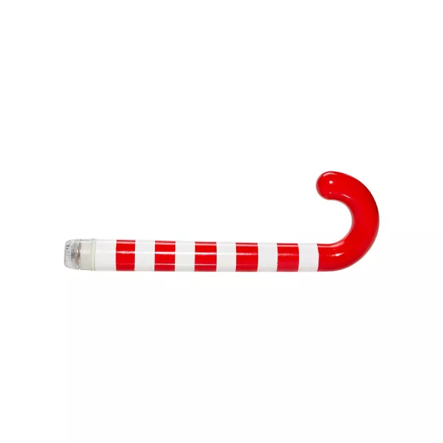 Striped Candy Cane Waterproof Vibrator - 8.3 Inch at Spencer's