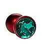 Red and Green Jewel Butt Plug - 2.6 Inch