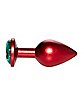 Red and Green Jewel Butt Plug - 2.6 Inch