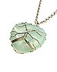 Jade Cage Stone Heart Necklace