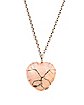 Rose Quartz Cage Stone Heart Chain Necklace