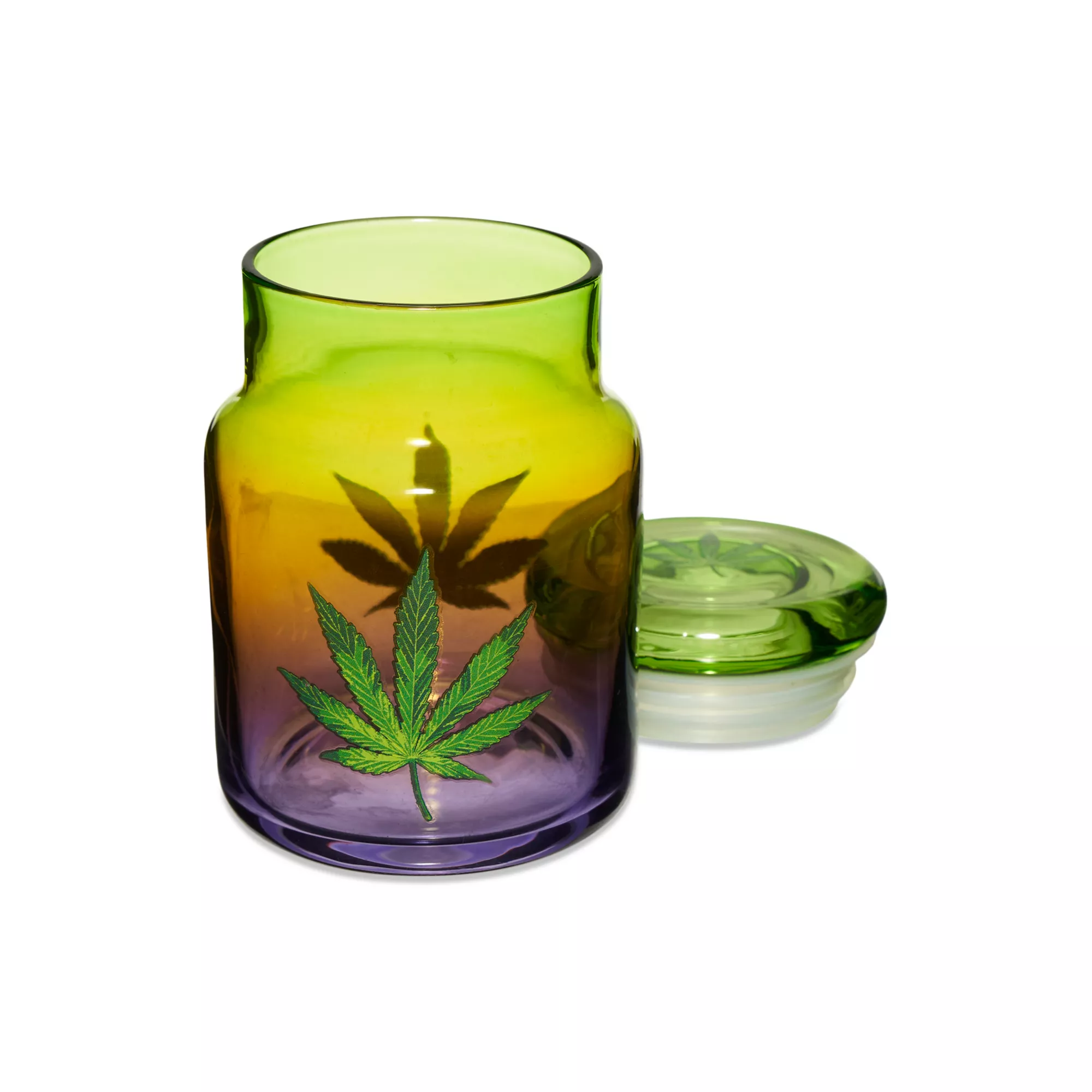 Ombre Weed Leaf Stash Jar and Ashtray Set - 4.6 oz at Spencer's