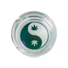 Yin Yang Weed Leaf Stash Jar and Ashtray Set at Spencer's