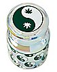 Yin Yang Weed Leaf Stash Jar and Ashtray Set